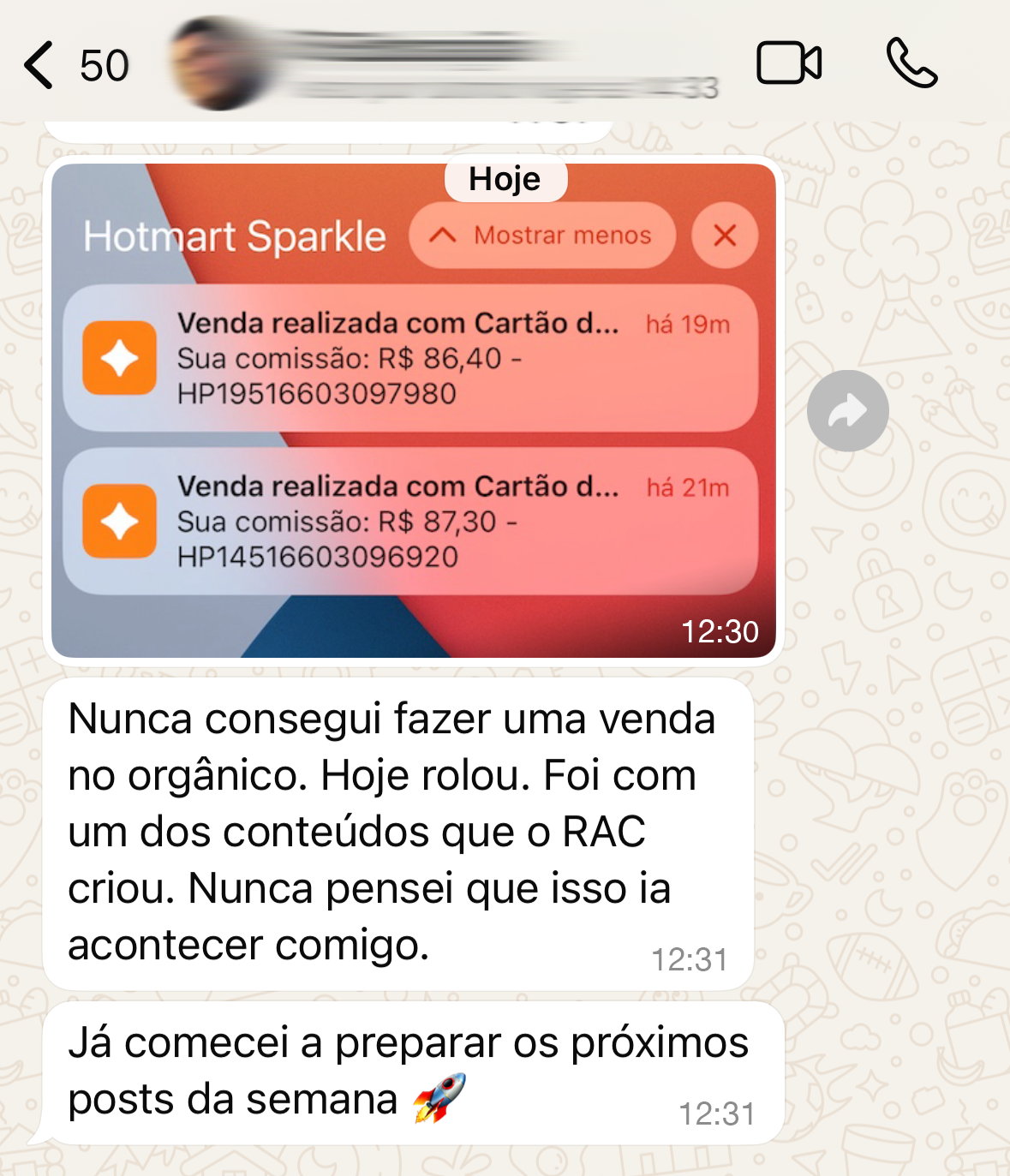 Depoimento de aluno 1